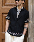 Black Embroidered Lightweight Shirt
