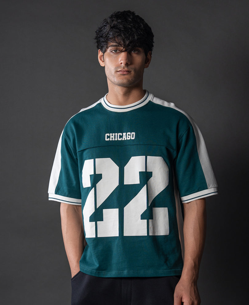 Bottle Green Graphic Basket Ball T-Shirt 100% Cotton